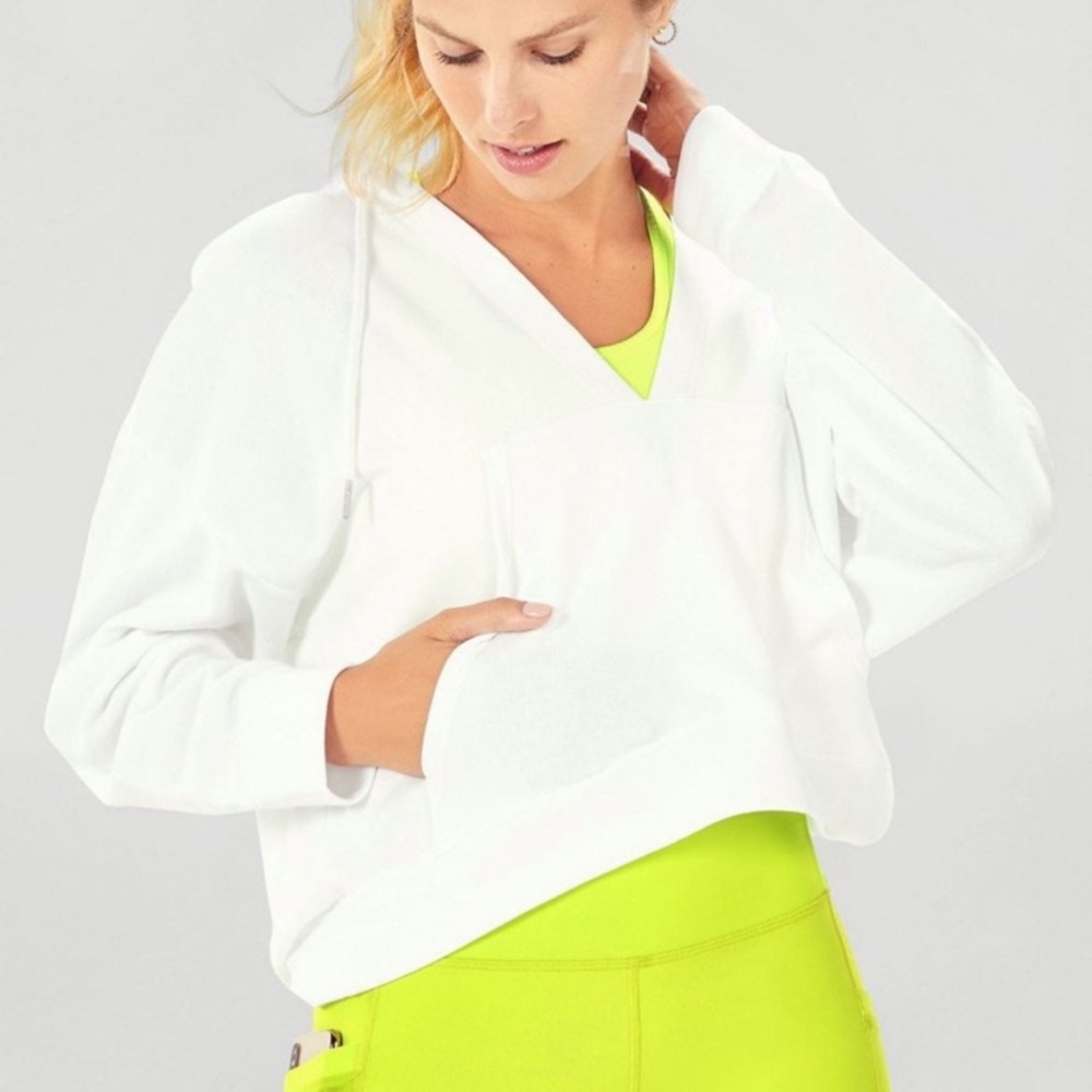 Fabletics Rosanna hoodie oversized cropped sweatshirt size XS